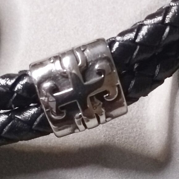 Upscale! Stainless Steel Cow Skull Leather Slider Bracelet! Calling all Cowgirls - Picture 4 of 12